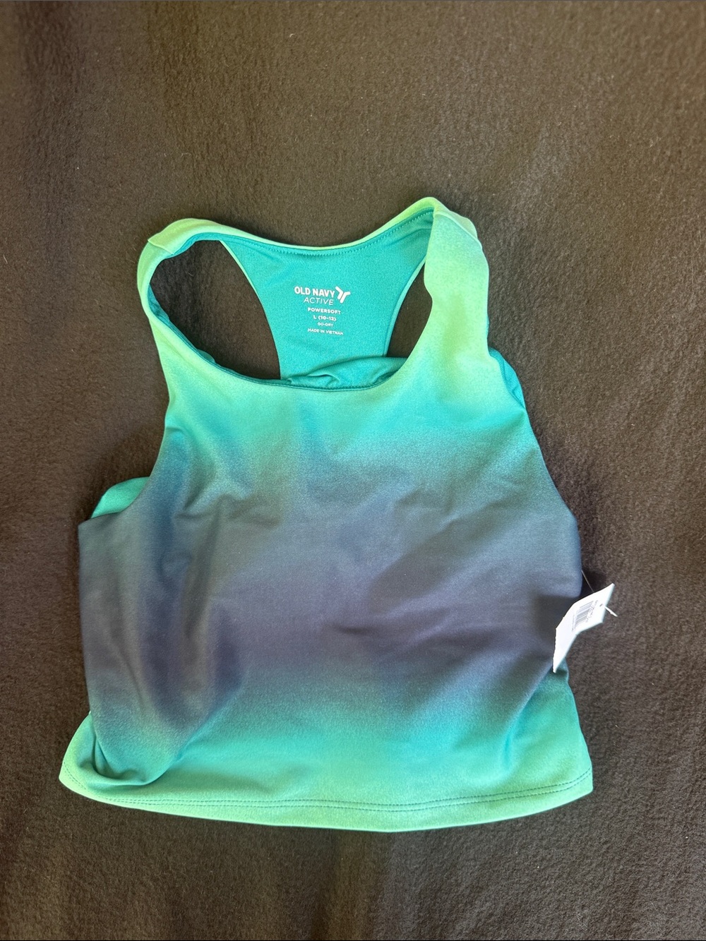 Old Navy Teal to Navy Ombre Racerback Tank